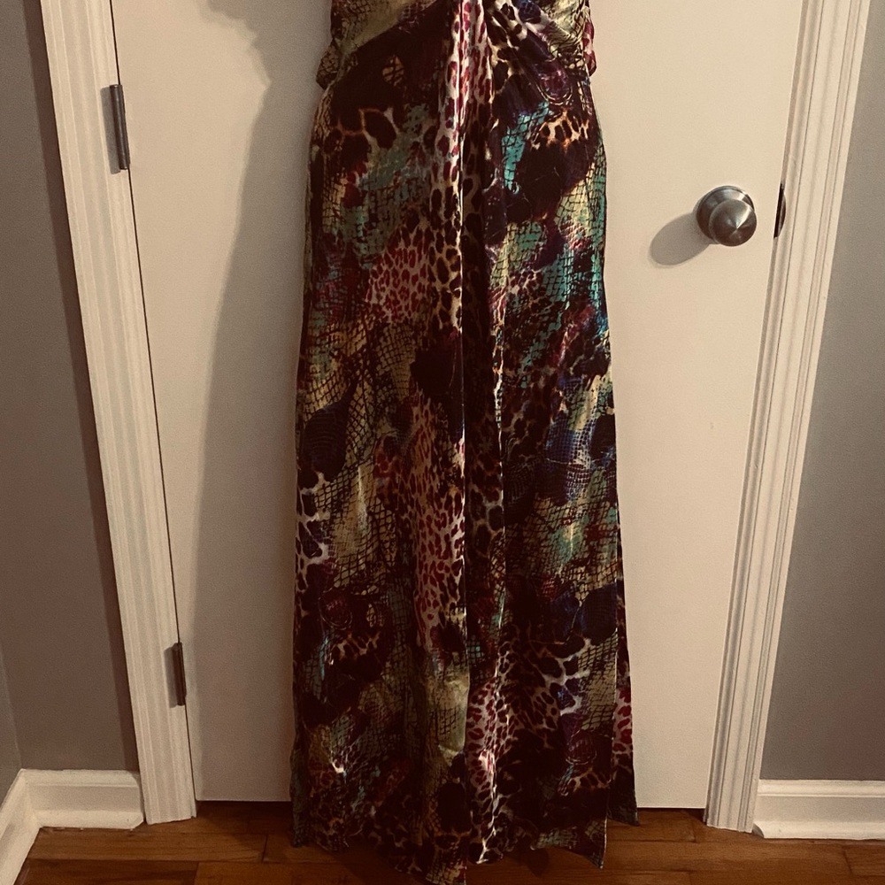 Multicolor Beaded strap Animal Print Dress sz 5 - Picture 2 of 5